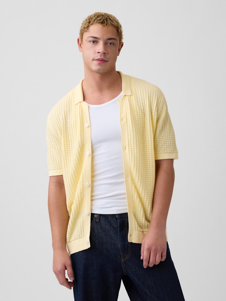 Textured Sweater Shirt: $39.99 Textured Sweater Shirt: $39.99