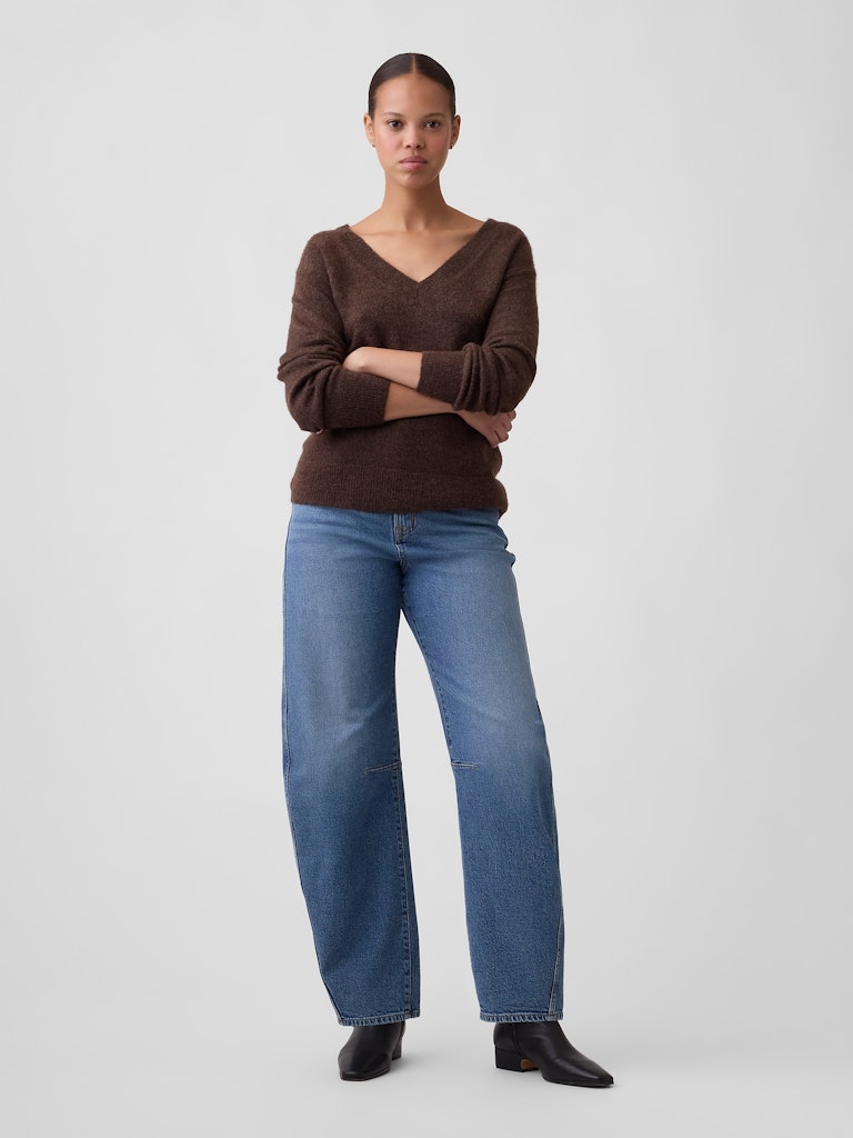 Curvy High Rise Barrel Jeans: $39.99 Curvy High Rise Barrel Jeans: $39.99