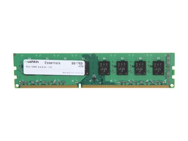 Mushkin Enhanced Essentials 4GB DDR3 1333 Desktop Memory: $21.99