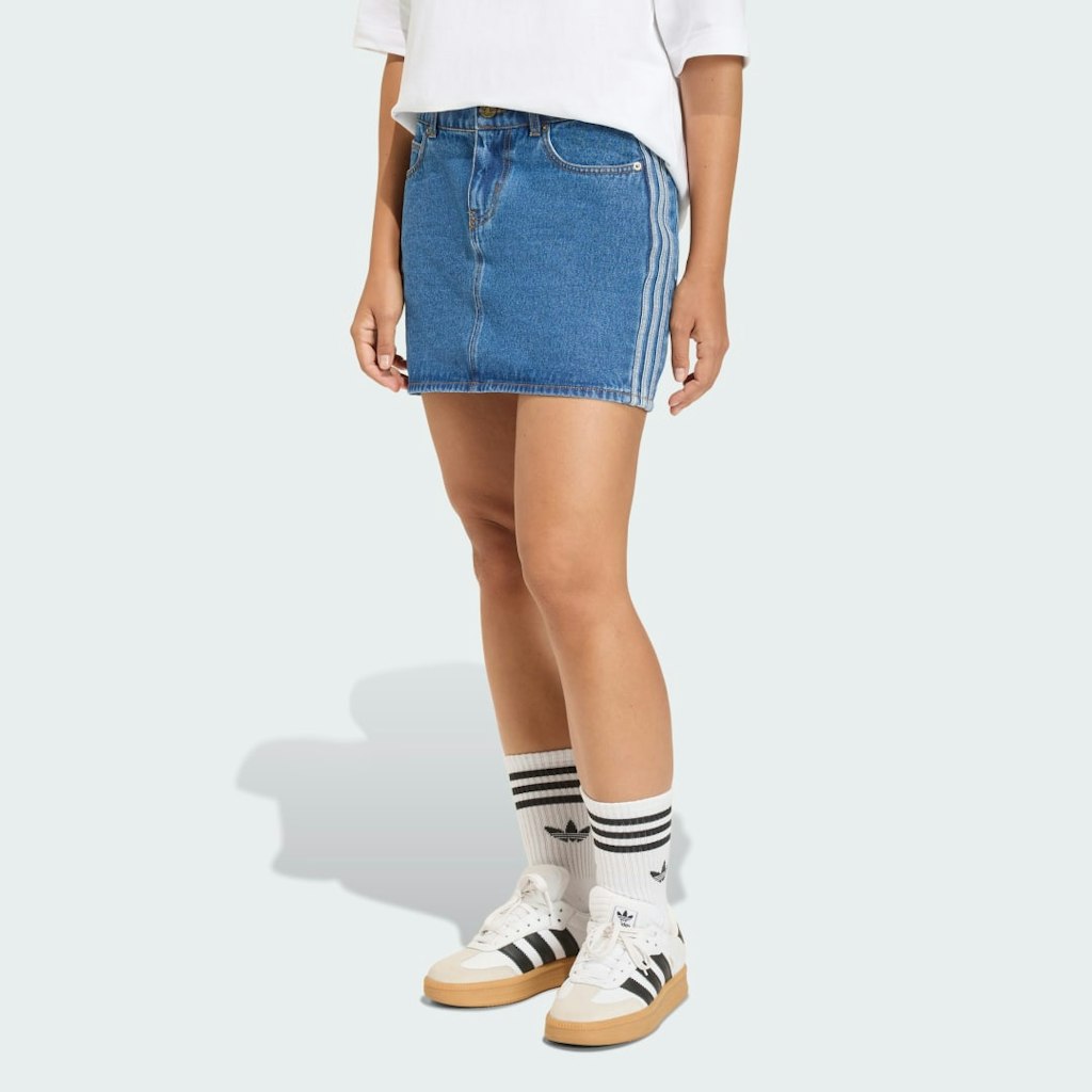 3-Stripes Denim Skirt: $56
