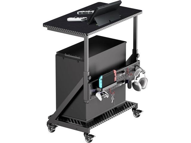 JWX Adjustable 2-Tier Computer Tower Floor Stand with Rolling Wheels: $292.48