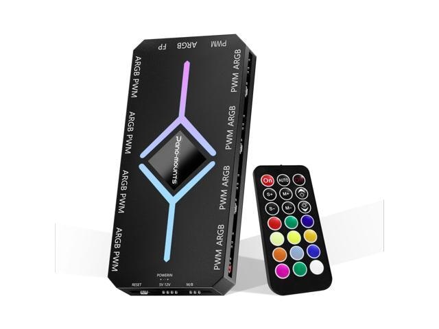 PWM 1-to-9 ARGB Magnetic Fan Hub with Remote: $16.99 PWM 1-to-9 ARGB Magnetic Fan Hub with Remote: $16.99