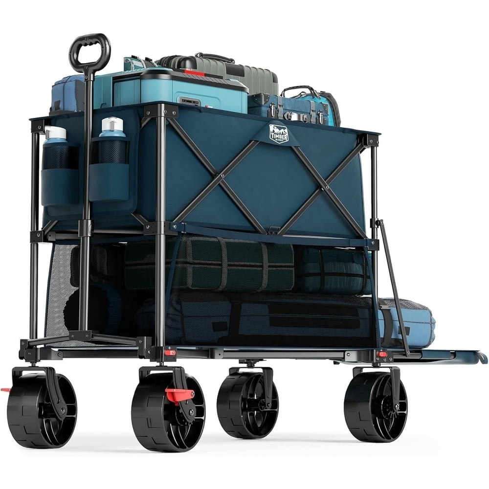 Timber Ridge 400L Folding Double Decker Wagon: $116.99