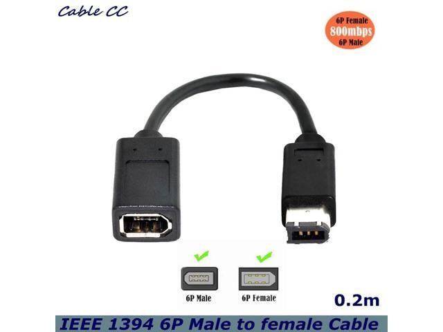 Firewire 6-Pin Extension Cable 20cm: $16.48