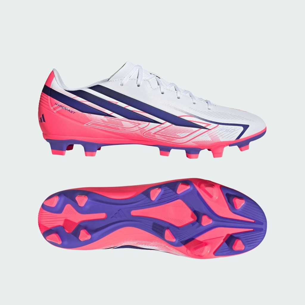 Adidas F50 Hyperfast Firm Ground and Multi-Ground Soccer Cleats: $65