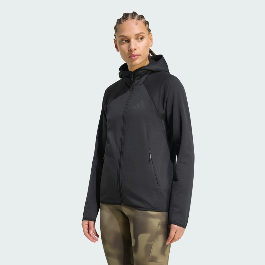 Adidas Terrex Xperior ClimaWarm VentKnit Fleece Hooded Jacket: $100 Adidas Terrex Xperior ClimaWarm VentKnit Fleece Hooded Jacket: $100