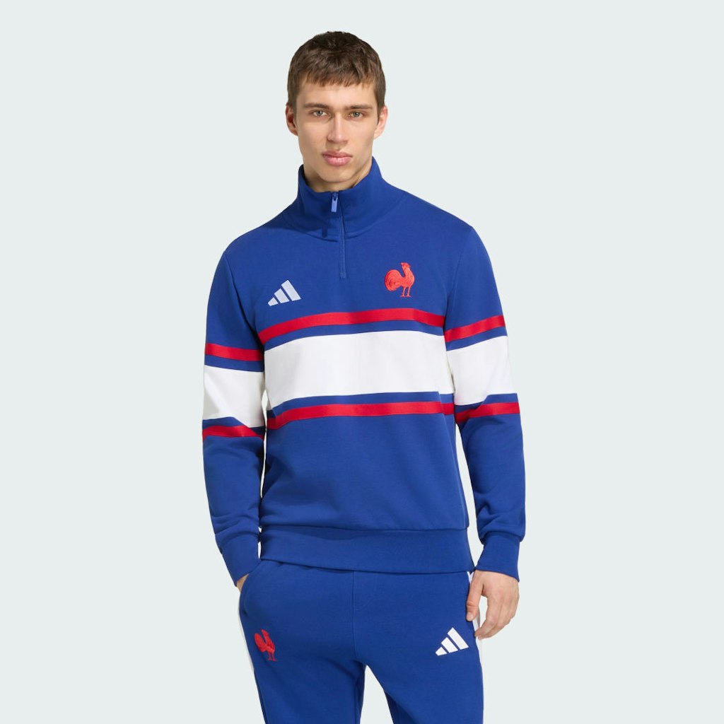 France Rugby Quarter-Zip Sweatshirt: $90 France Rugby Quarter-Zip Sweatshirt: $90