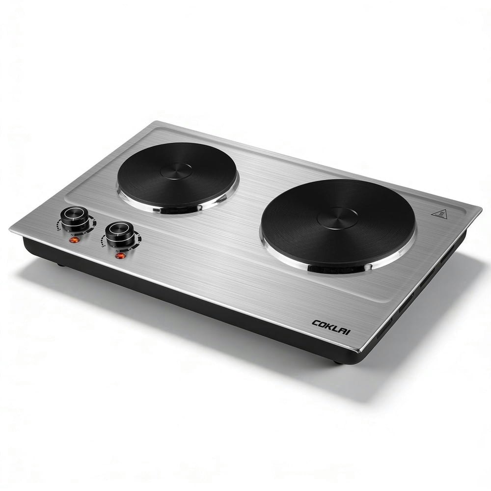 Coklai 1,800W Portable Double Burner Electric Hot Plate: $59.72 Coklai 1,800W Portable Double Burner Electric Hot Plate: $59.72