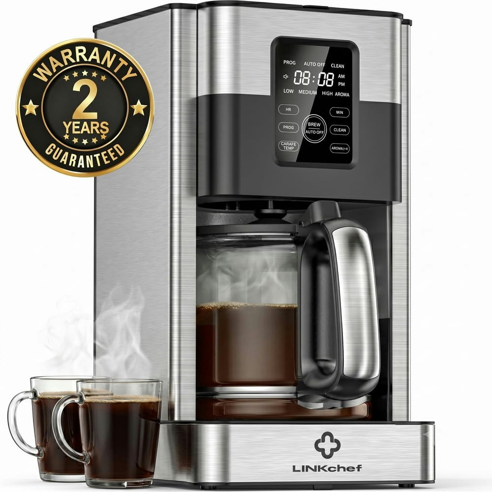 LinkChef 12-Cup Programmable Drip Coffee Maker: $59.99 LinkChef 12-Cup Programmable Drip Coffee Maker: $59.99