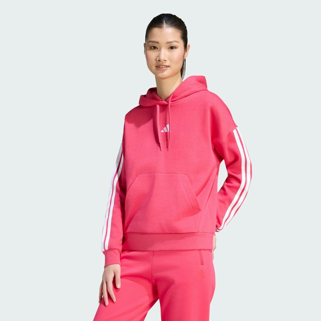 Essentials 3-Stripes Fleece Hoodie: $60 Essentials 3-Stripes Fleece Hoodie: $60