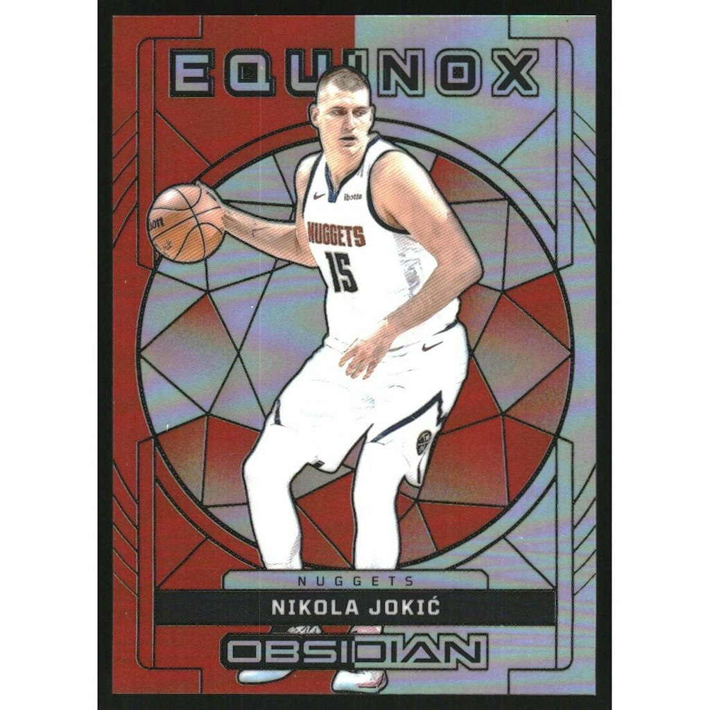 Nikola Jokic 2023-24 Panini Obsidian Equinox Electric Etch Orange Flood Trading Card: $45 Nikola Jokic 2023-24 Panini Obsidian Equinox Electric Etch Orange Flood Trading Card: $45
