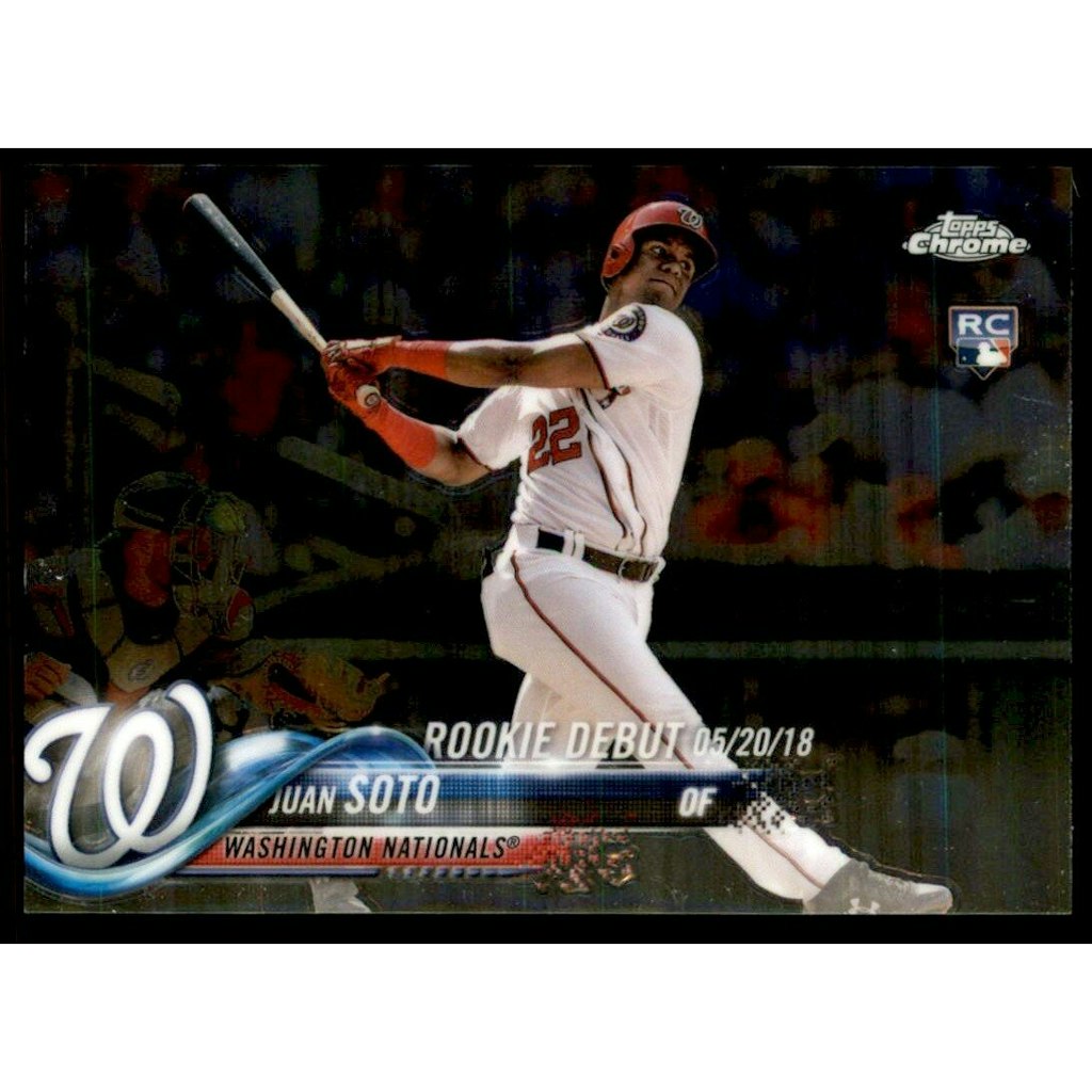 2018 Topps Chrome Update Juan Soto Rookie Card #HMT98: $16 2018 Topps Chrome Update Juan Soto Rookie Card #HMT98: $16