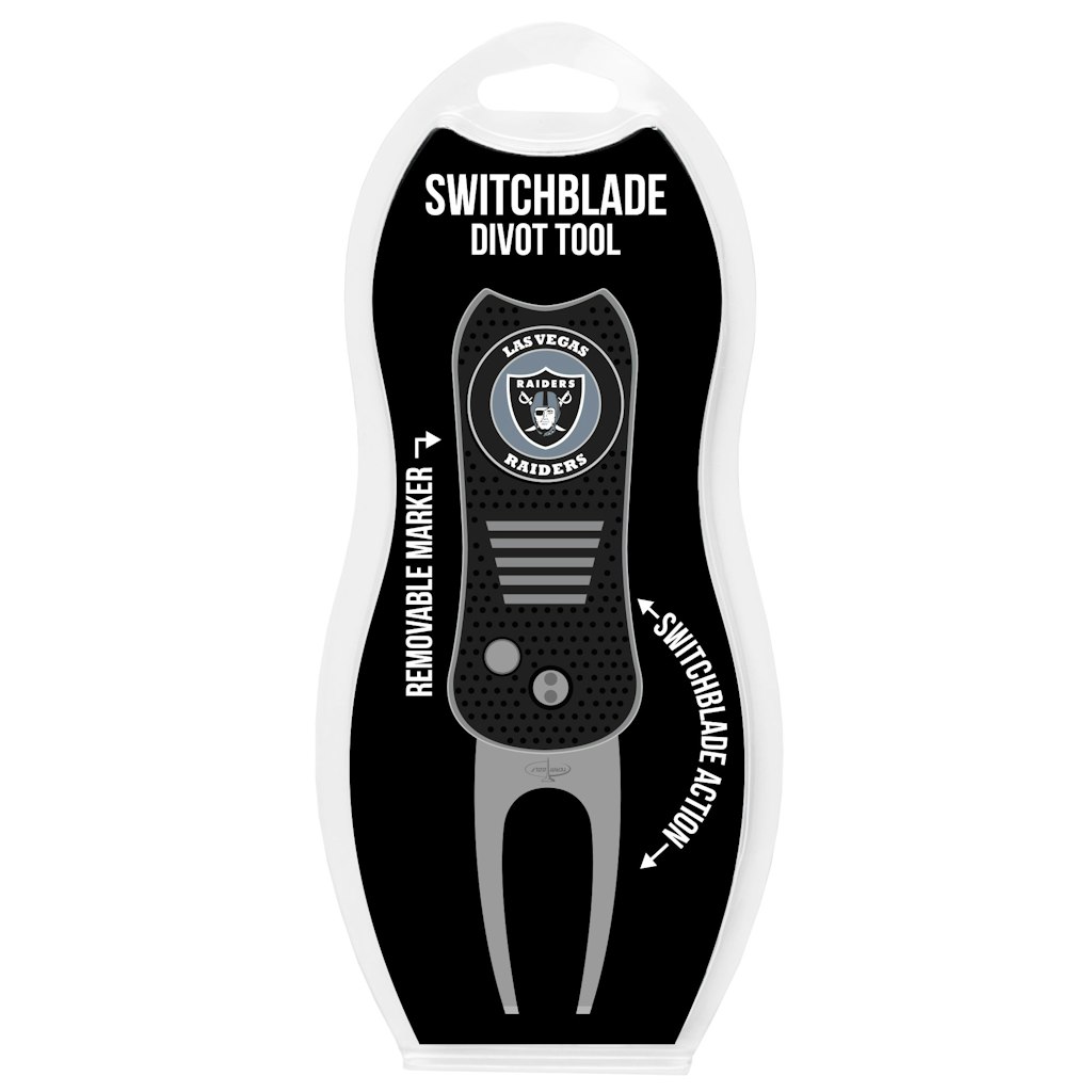 Las Vegas Raiders Switchblade Divot Tool with Ball Marker: $17.99 Las Vegas Raiders Switchblade Divot Tool with Ball Marker: $17.99