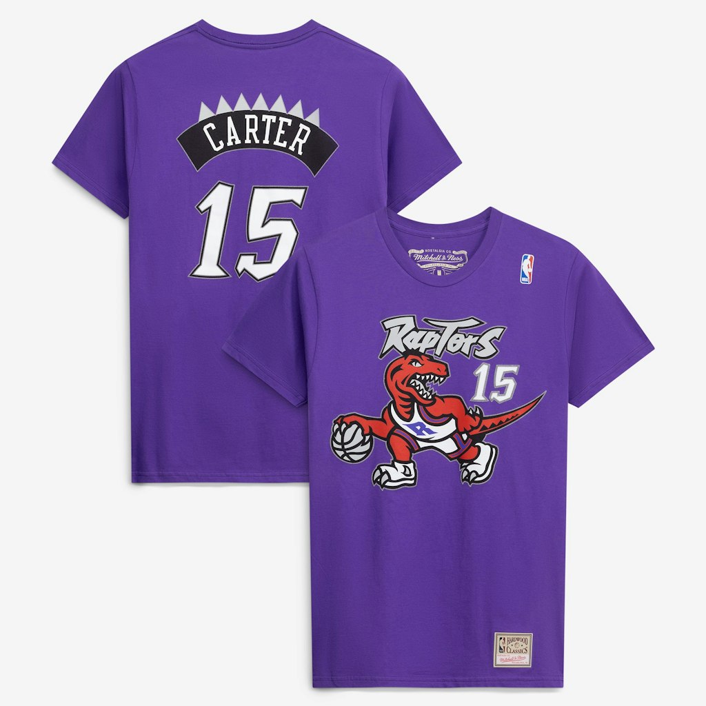 Mitchell & Ness Toronto Raptors Vince Carter Hardwood Classics Name & Number T-Shirt: $33.74