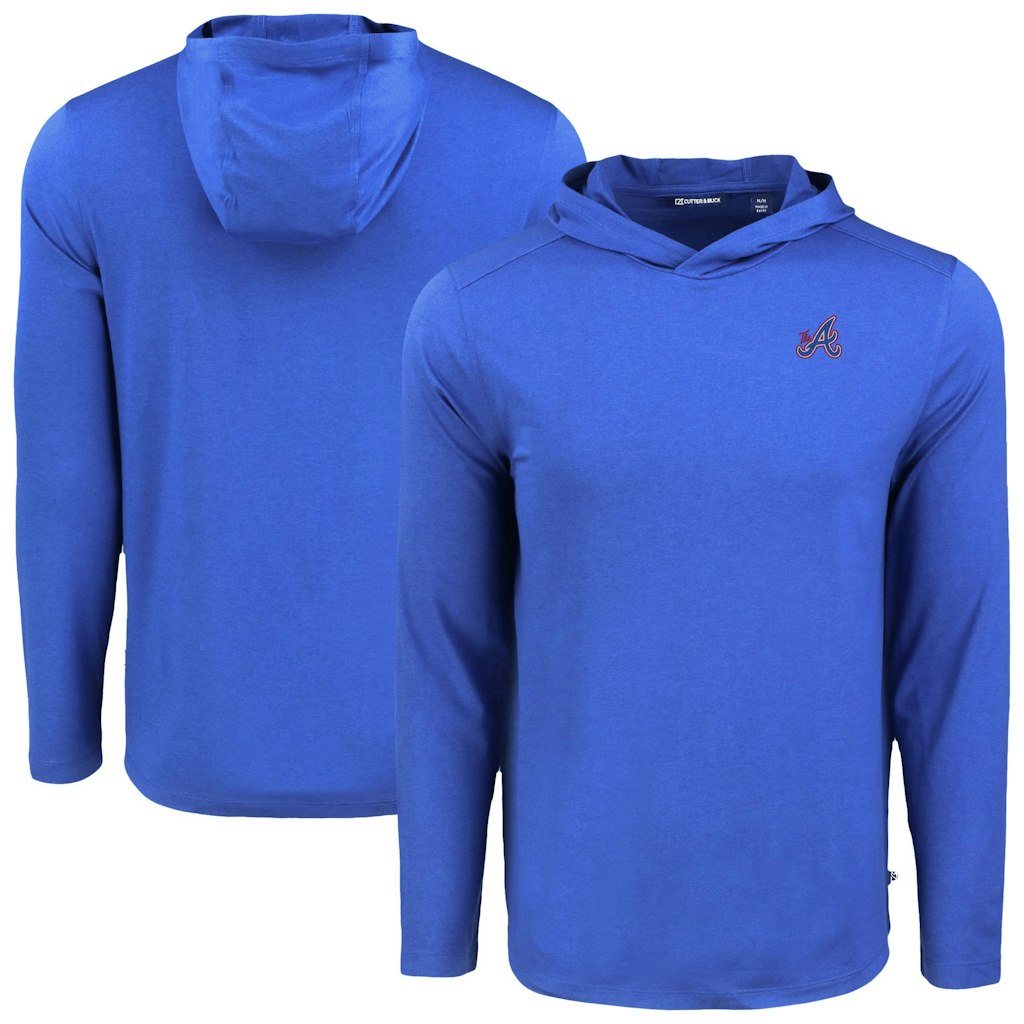 Cutter & Buck Atlanta Braves Coastline Epic Comfort Eco Hoodie T-Shirt: $67.49