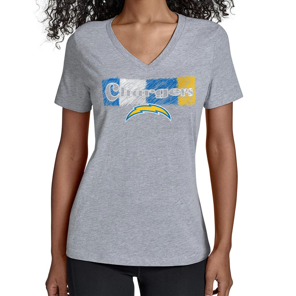 Starter Los Angeles Chargers Women's Color Shading V-Neck T-Shirt: $33.74