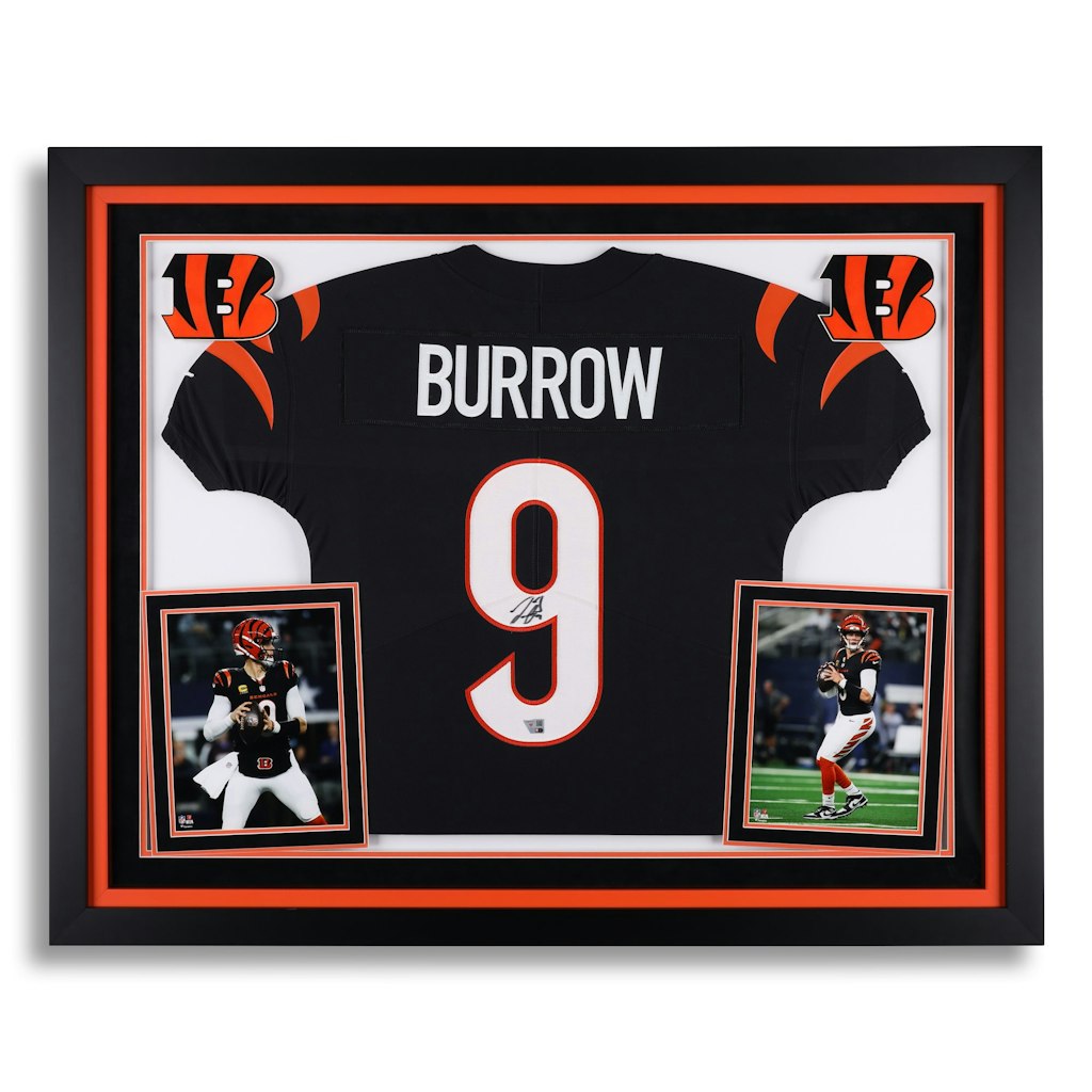 Joe Burrow Cincinnati Bengals Autographed Framed Nike Elite Jersey: $1,599.99 Joe Burrow Cincinnati Bengals Autographed Framed Nike Elite Jersey: $1,599.99