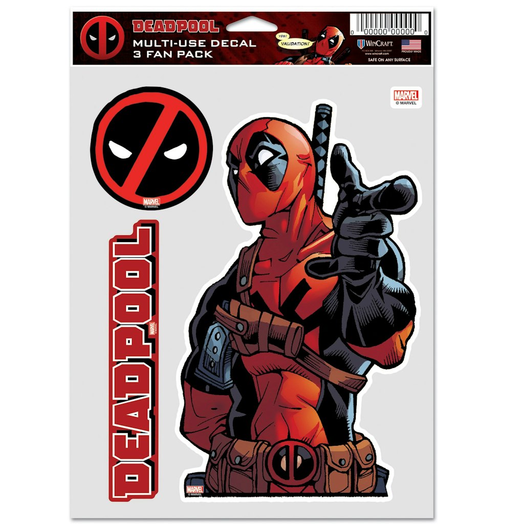 WinCraft Deadpool Multi-Use Decal 3-Pack: $4.99 WinCraft Deadpool Multi-Use Decal 3-Pack: $4.99