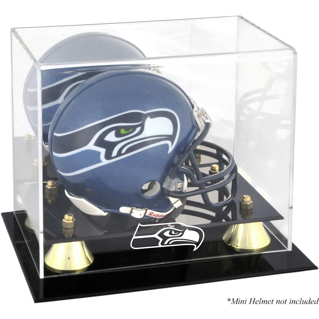 Seattle Seahawks Golden Classic Mini Helmet Display Case: $39.99 Seattle Seahawks Golden Classic Mini Helmet Display Case: $39.99