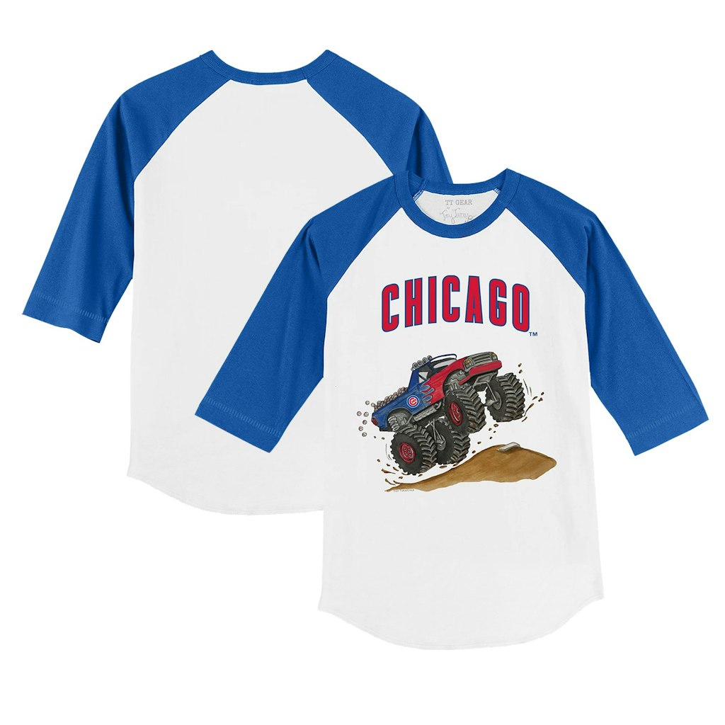 Tiny Turnip Chicago Cubs Monster Truck 3/4-Sleeve Raglan T-Shirt: $29.99 Tiny Turnip Chicago Cubs Monster Truck 3/4-Sleeve Raglan T-Shirt: $29.99