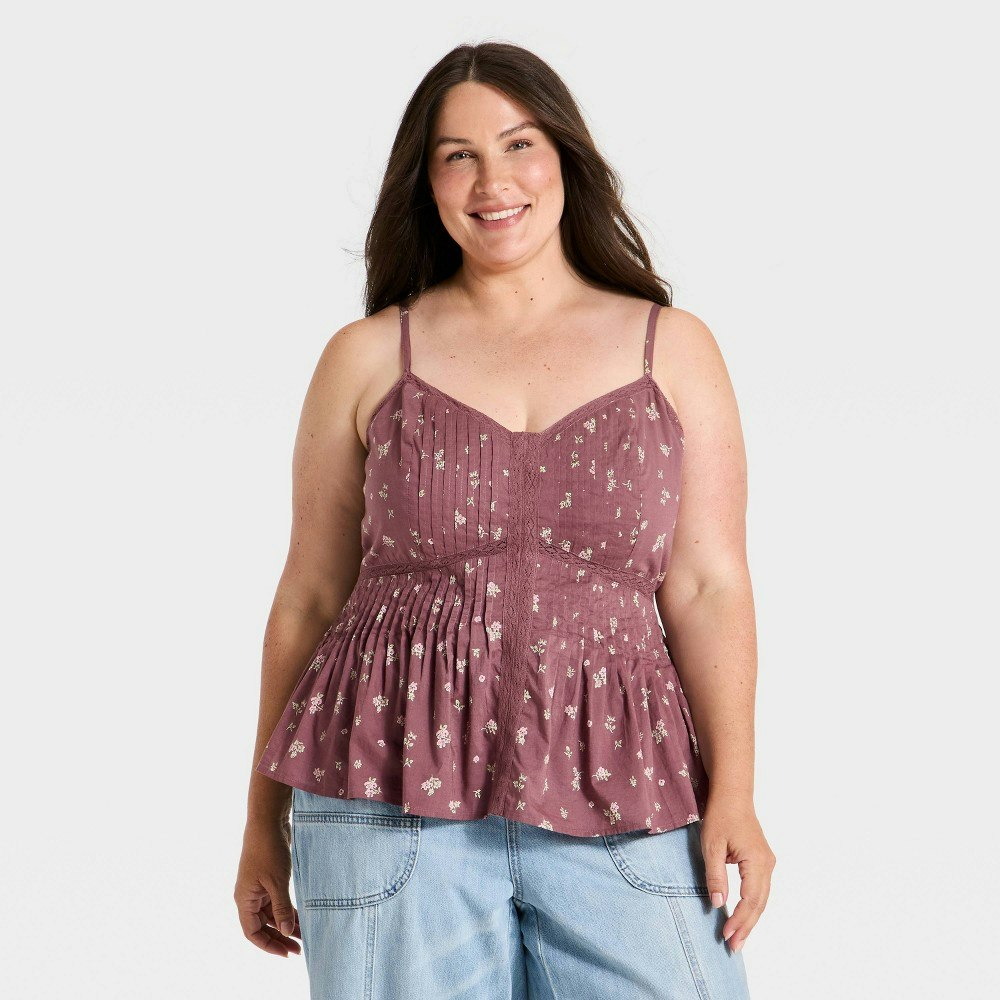 Women's Lace Trim Cotton Tank Top: $25 Women's Lace Trim Cotton Tank Top: $25