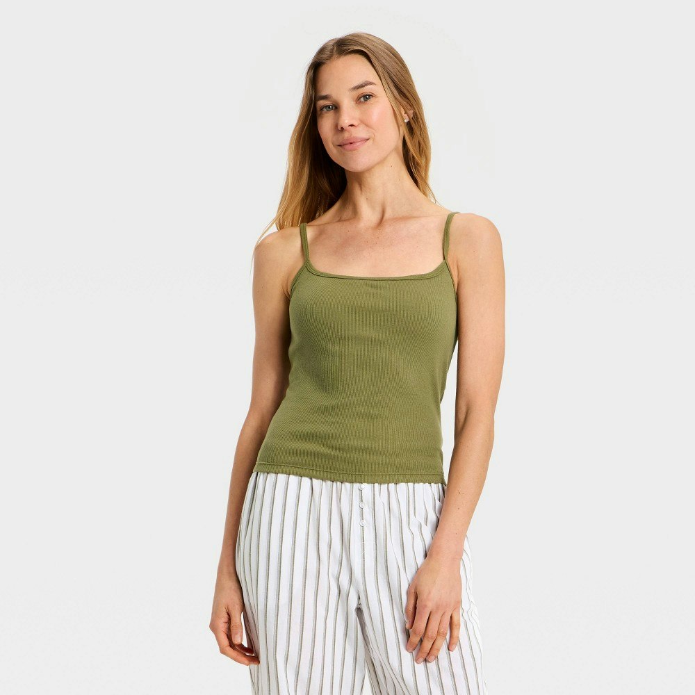 Auden Women's Ribbed Built-in-Bra Sleep Camisole: $20 Auden Women's Ribbed Built-in-Bra Sleep Camisole: $20