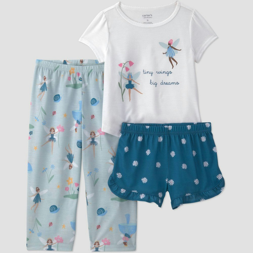 Carter's Just One You Toddler Girls' 3-Piece Fairy Dreams Pajama Set 3T: $15 Carter's Just One You Toddler Girls' 3-Piece Fairy Dreams Pajama Set 3T: $15