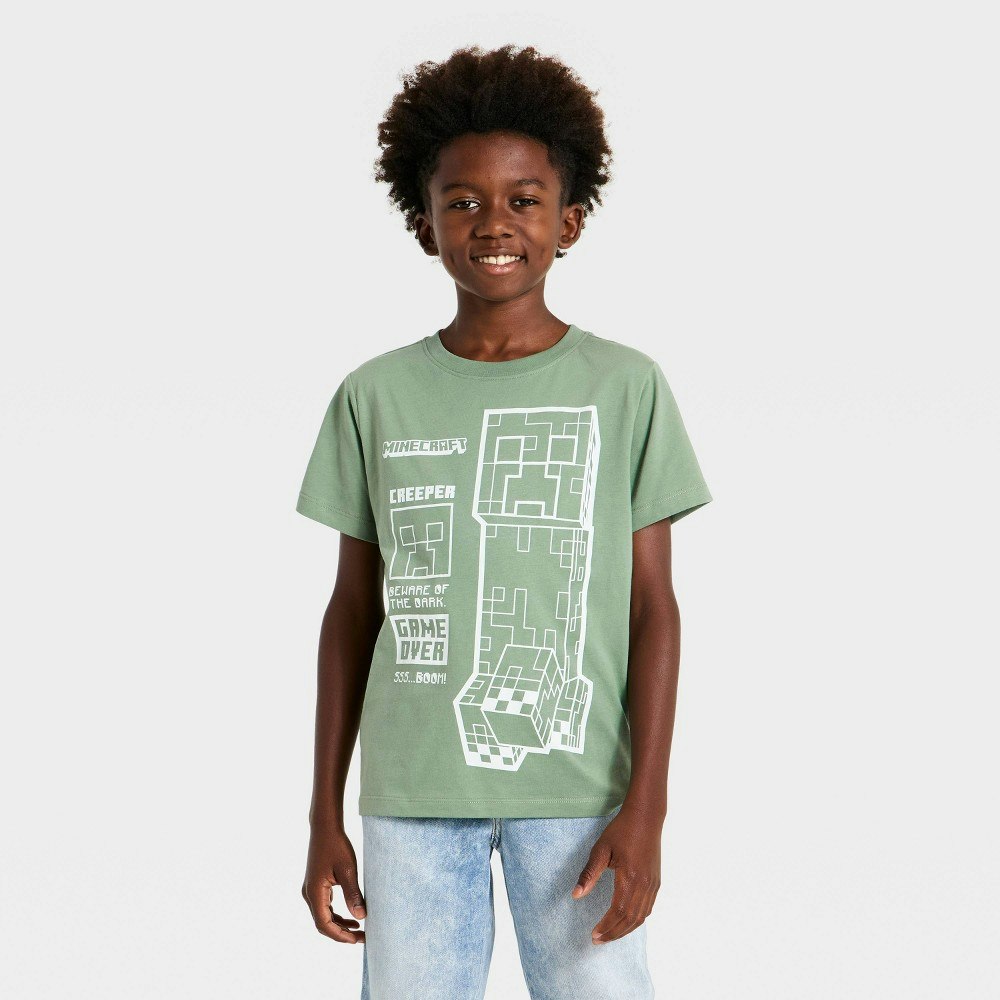 Boys' Minecraft Creeper Graphic T-Shirt: $5.60