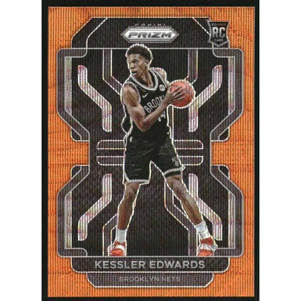 2021-22 Panini Prizm Kessler Edwards Orange Wave Prizm Card: $27