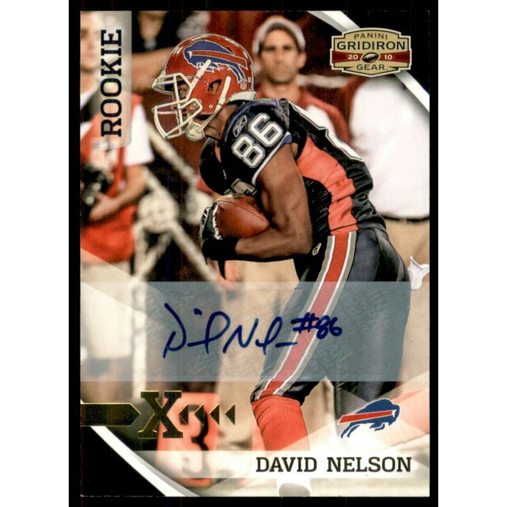 2010 Panini Gridiron Gear David Nelson Autograph Card 176/99: $10.50 2010 Panini Gridiron Gear David Nelson Autograph Card 176/99: $10.50