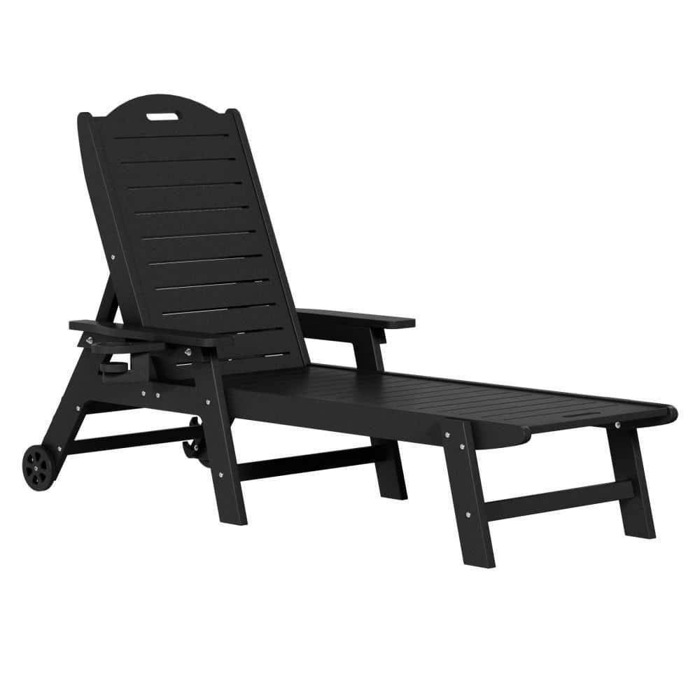 Brighton Outdoor Reclining Poly Plastic Chaise Lounge: $250.43