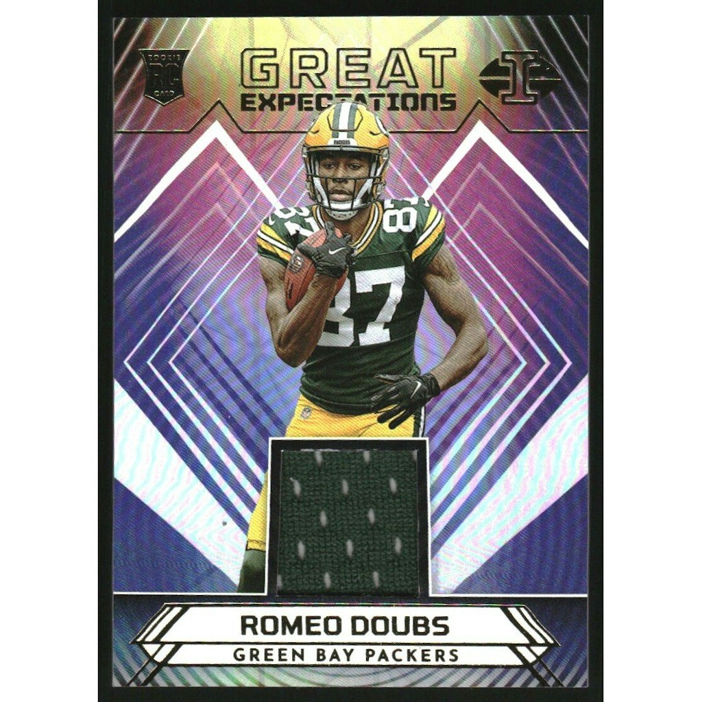 2022 Panini Illusions Great Expectations Materials Romeo Doubs Trading Card: $10.80 2022 Panini Illusions Great Expectations Materials Romeo Doubs Trading Card: $10.80