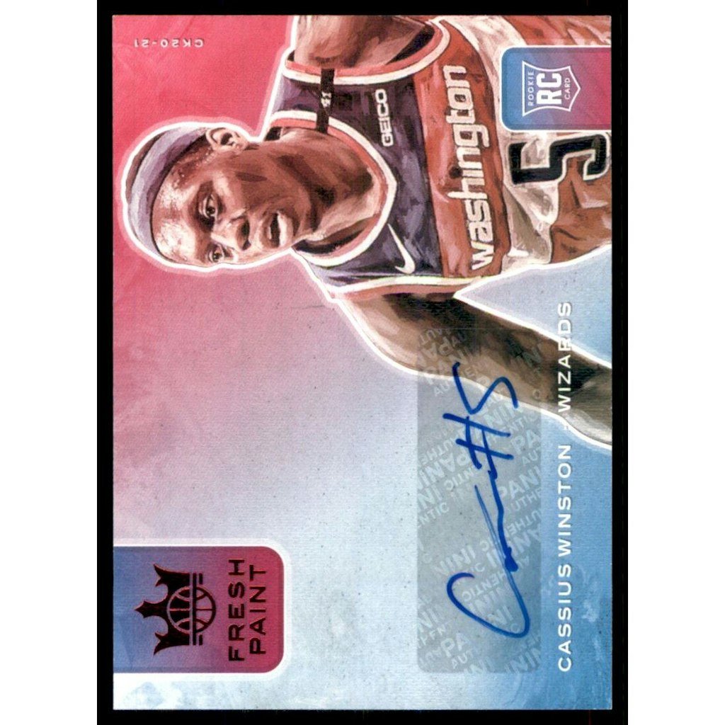 2020-21 Court Kings Fresh Paint Autographs Ruby Cassius Winston /49: $13.50 2020-21 Court Kings Fresh Paint Autographs Ruby Cassius Winston /49: $13.50