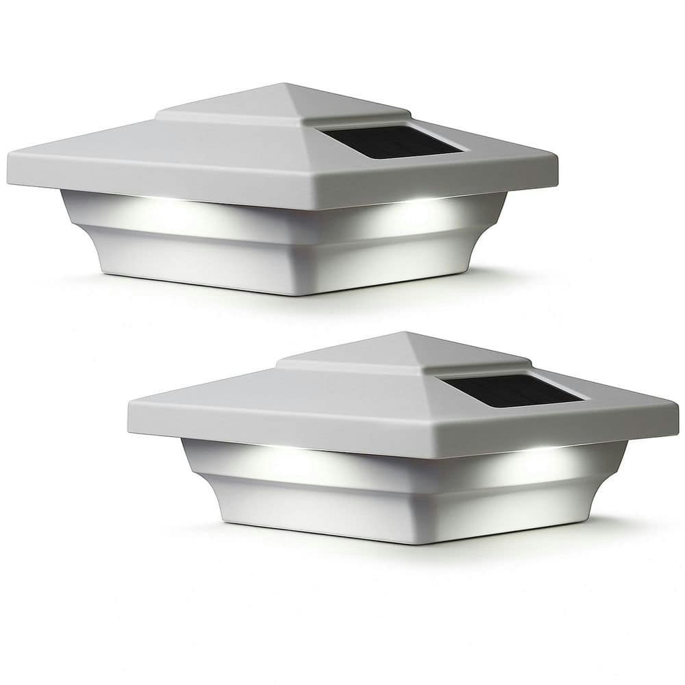 Windsor 4-inch x 4-inch Solar LED Vinyl Post Cap 2-Pack: $33.22 Windsor 4-inch x 4-inch Solar LED Vinyl Post Cap 2-Pack: $33.22