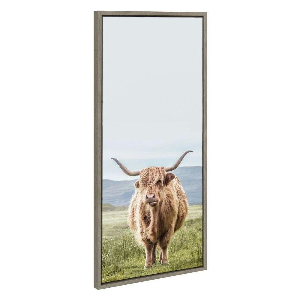 Sylvie Highland Cow Mountain Landscape Framed Art Print 18" x 40": $89.99 Sylvie Highland Cow Mountain Landscape Framed Art Print 18" x 40": $89.99