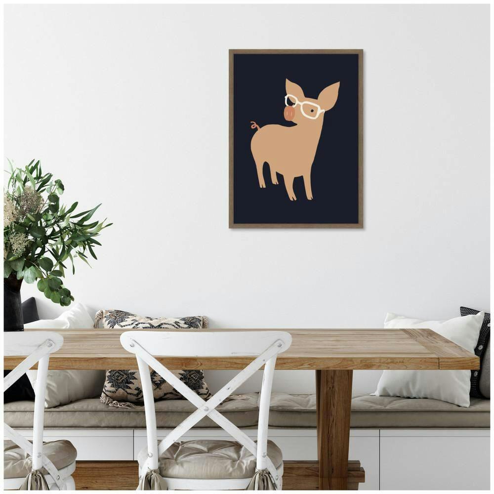 Hannah Beisang Sylvie Farm Pig 18\" x 24\" Framed Art Print: $54.99 Hannah Beisang Sylvie Farm Pig 18\" x 24\" Framed Art Print: $54.99