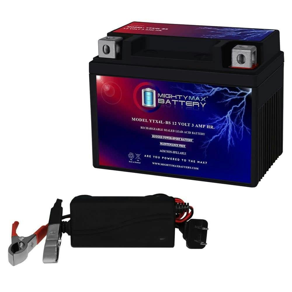 YTX4L-BS Battery and 12V 1A Charger: $34.99 YTX4L-BS Battery and 12V 1A Charger: $34.99