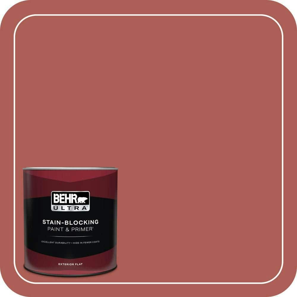Prairie Poppy Flat Exterior Paint and Primer 1-Quart Can: $28.98