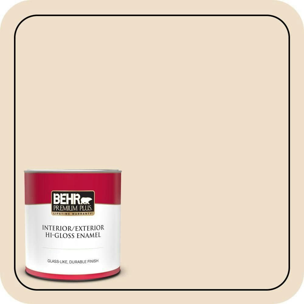 Behr Scroll Hi-Gloss Enamel Interior/Exterior Paint & Primer 1-Quart Can: $21.48 Behr Scroll Hi-Gloss Enamel Interior/Exterior Paint & Primer 1-Quart Can: $21.48