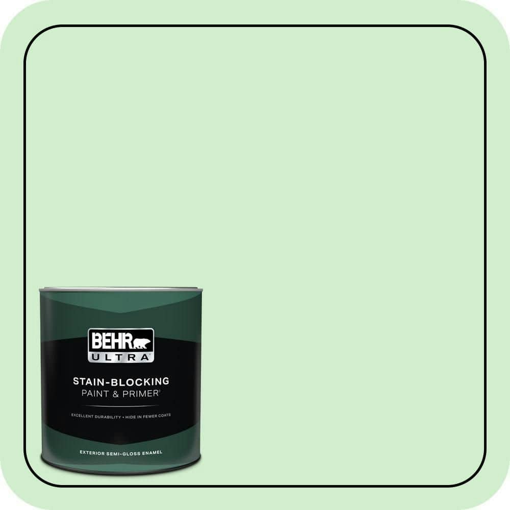 Kiwi Squeeze Semi-Gloss Exterior Paint and Primer 1-Quart: $30.98
