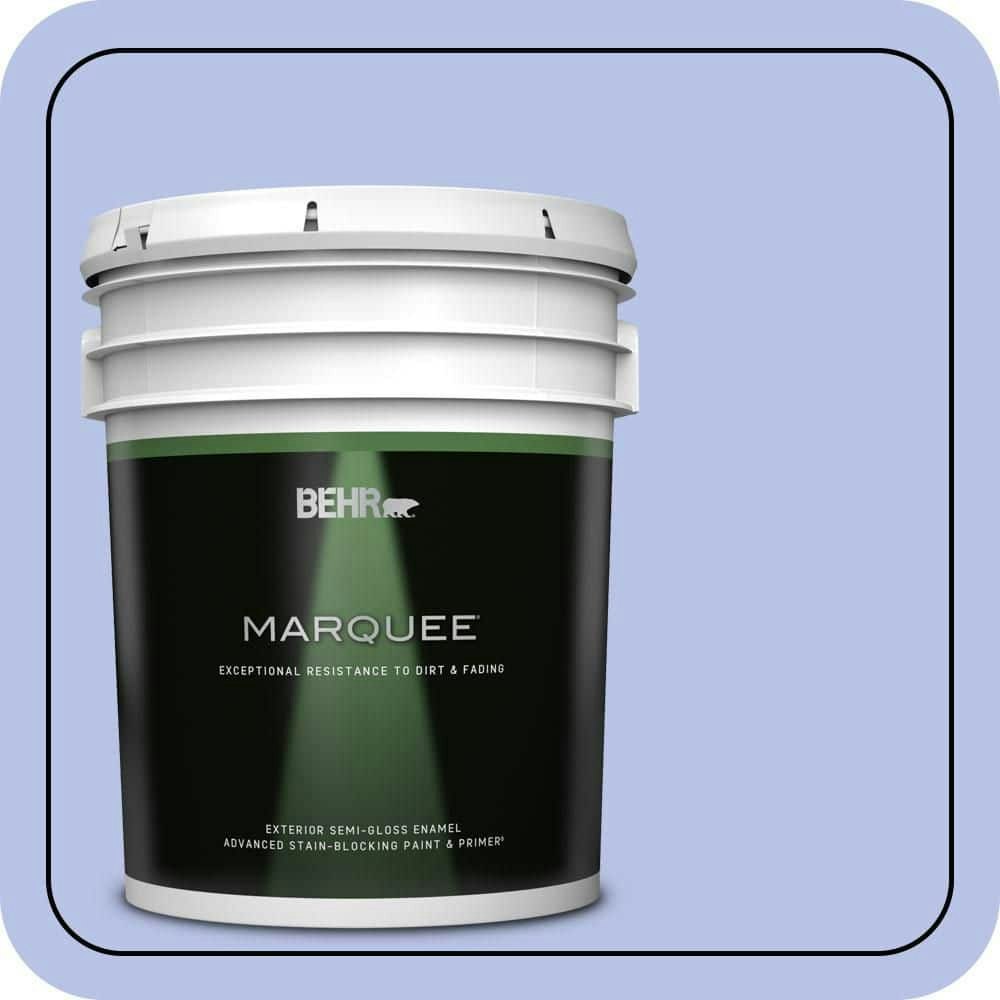 Behr Premium Plus 5-Gallon Canterbury Bells Semi-Gloss Exterior Paint and Primer: $335 Behr Premium Plus 5-Gallon Canterbury Bells Semi-Gloss Exterior Paint and Primer: $335
