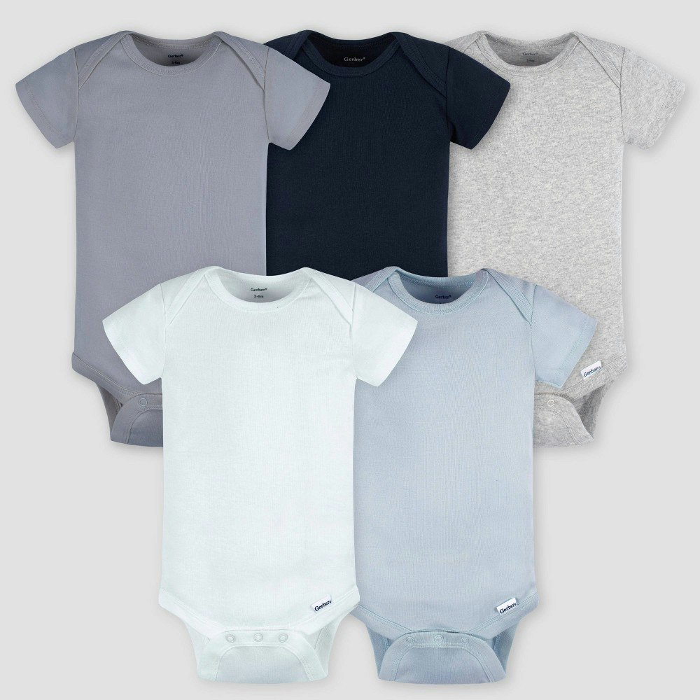 Gerber Baby 5-Pack Short Sleeve Onesies 12M: $16 Gerber Baby 5-Pack Short Sleeve Onesies 12M: $16