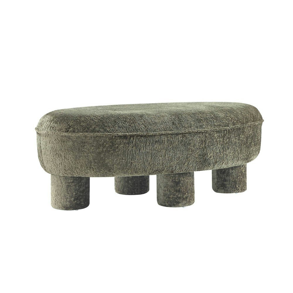 Manhattan Comfort Tribeca Chenille Upholstered Accent Ottoman: $415.99