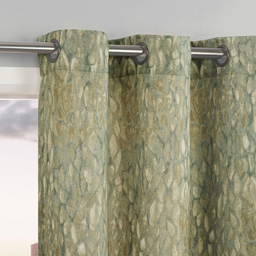 No. 918 48"x84" Harlowe Abstract Geometric Semi-Sheer Grommet Curtain Panel: $18.99