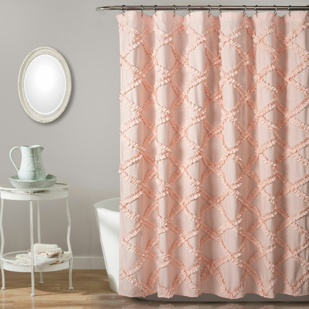 Lush Décor Ruffle Diamond Shower Curtain: $49.99