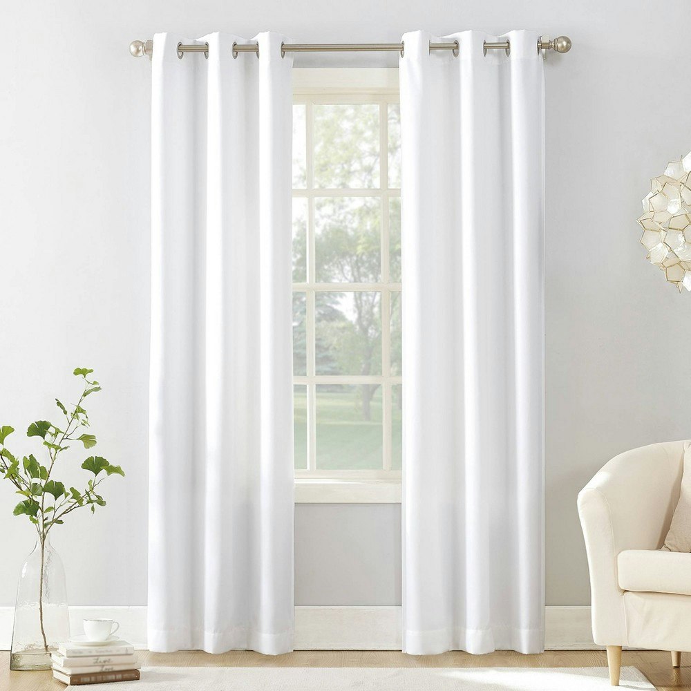 No. 918 Sora Casual Textured Light Filtering Grommet Top Curtain Panel 63" x 40": $22.99