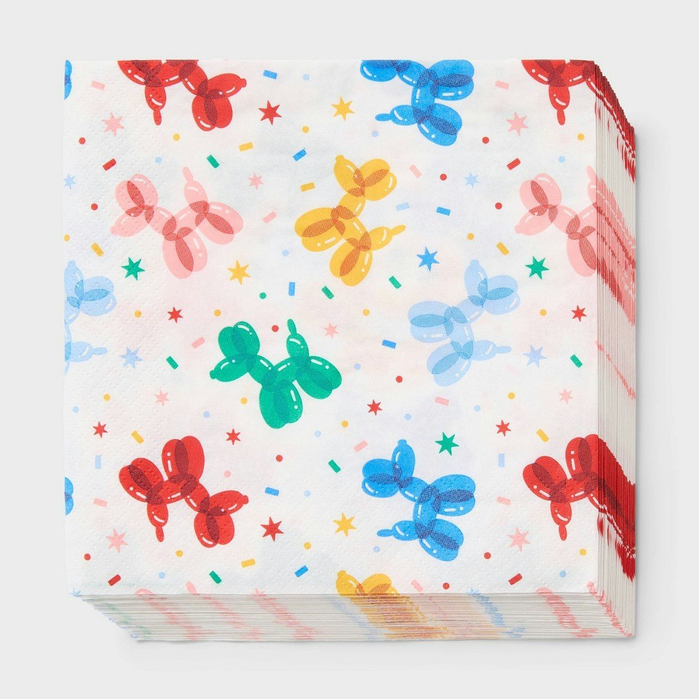 Spritz Happy Birthday Balloon Dog Lunch Napkins 30-Count: $3 Spritz Happy Birthday Balloon Dog Lunch Napkins 30-Count: $3