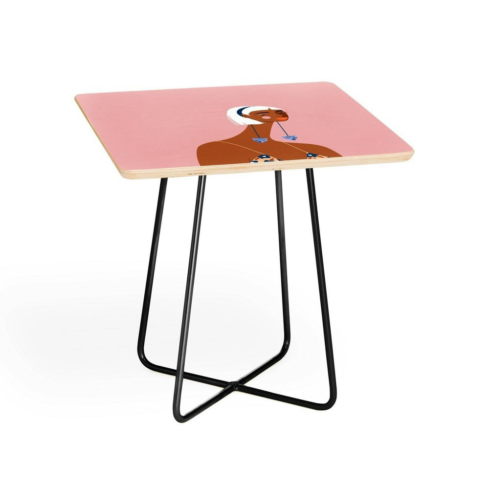 Maritza Lisa Cheetah Earrings Birch Top Side Table: $199.99