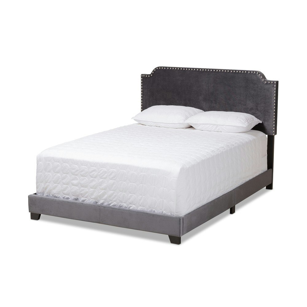 Baxton Studio Darcy Velvet Upholstered King Bed: $252.99 Baxton Studio Darcy Velvet Upholstered King Bed: $252.99