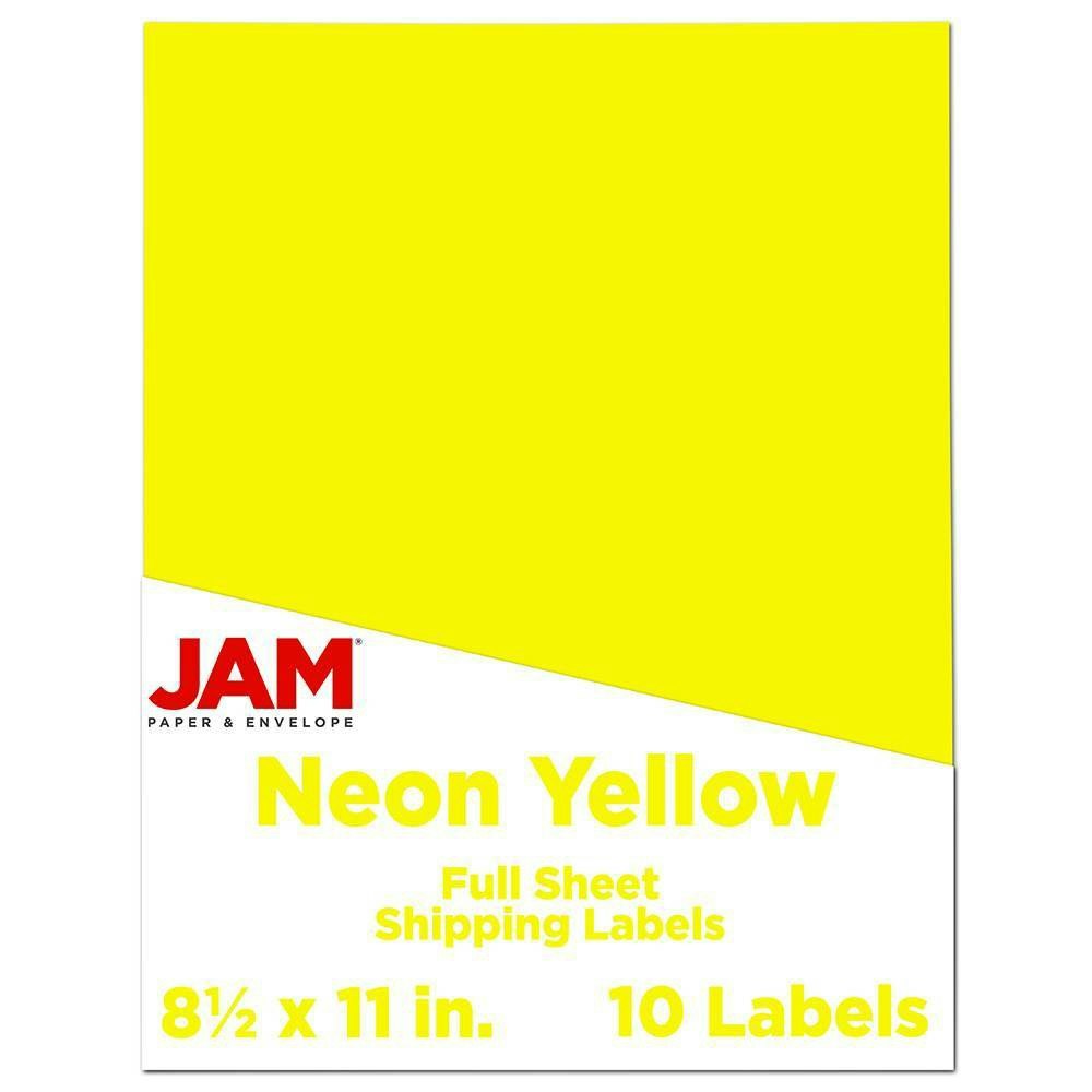 JAM Paper Neon Yellow Shipping Labels 10-Pack: $17.99 JAM Paper Neon Yellow Shipping Labels 10-Pack: $17.99